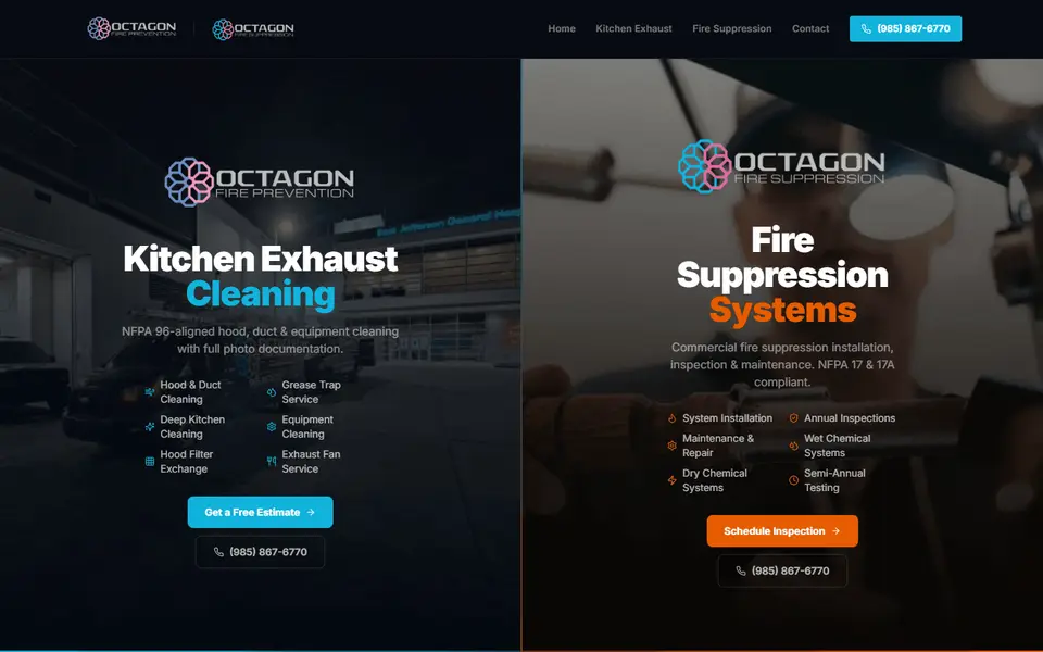 OctagonFire home page